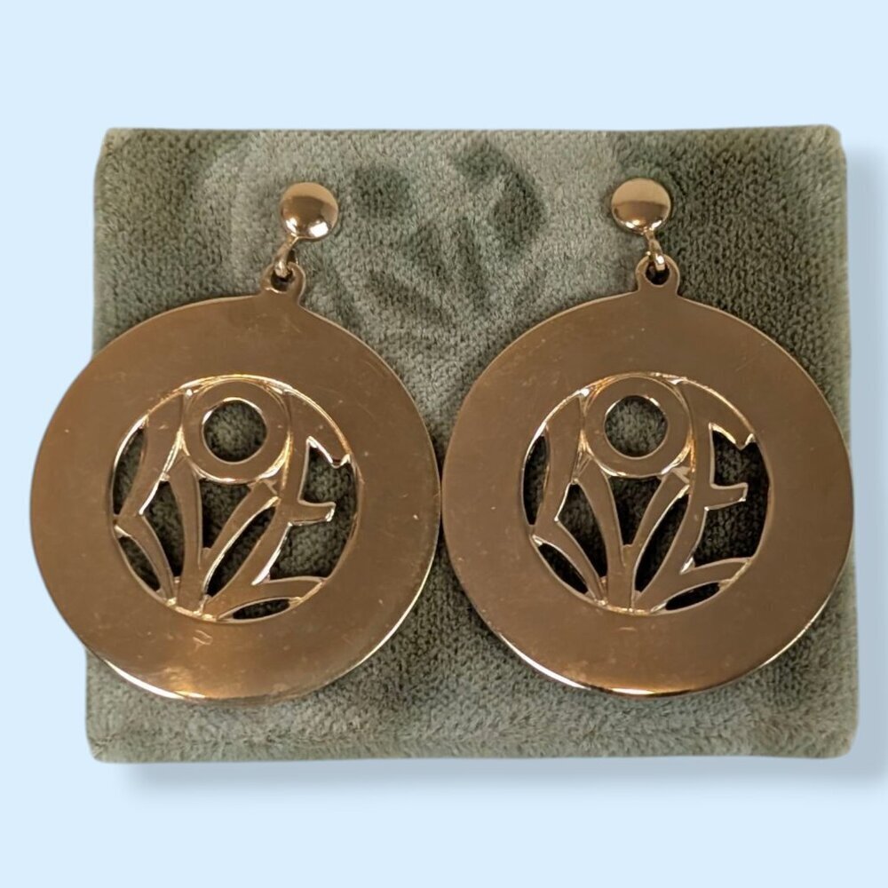 V. Wells HGE "Karatclad" LOVE Earrings
